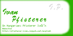 ivan pfisterer business card